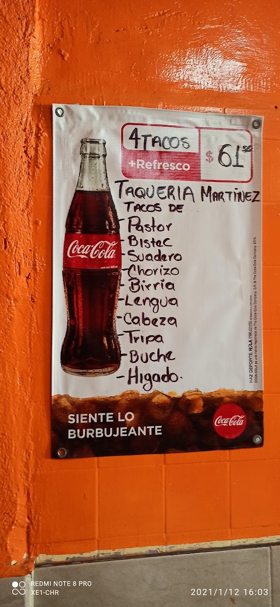 Taqueria Martinez Menu - Image 1